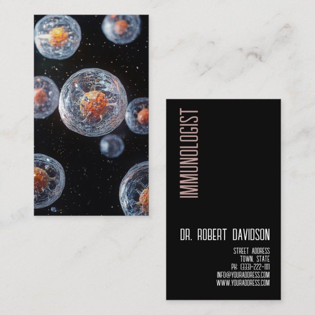 Immunolog Allergist Doktor Medical Modern Bold Visitkort (Fram/baksida)
