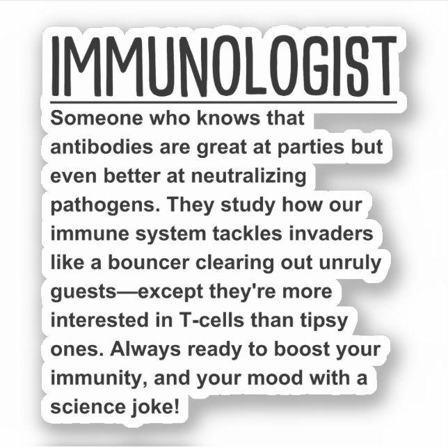 Immunolog Klistermärken (Framsida)