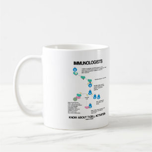 Immunologer vet om T- cellsaktivering Kaffemugg