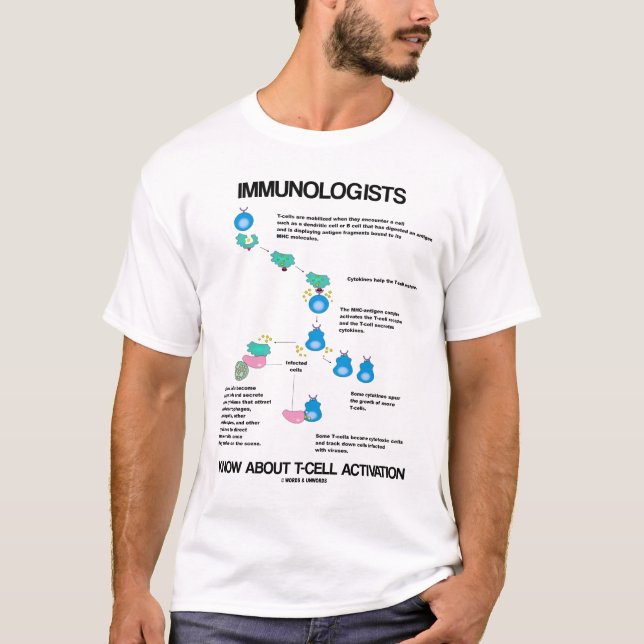 Immunologer vet om T- cellsaktivering T Shirt (Framsida)