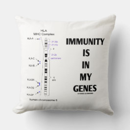 Immunologin finns i mina gener. kudde