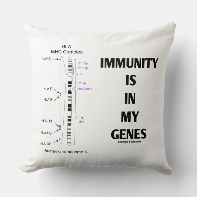 Immunologin finns i mina gener. kudde (Framsida)