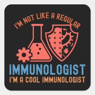 Immunologiordspråk, Rolig Immunologi9 Fyrkantigt Klistermärke