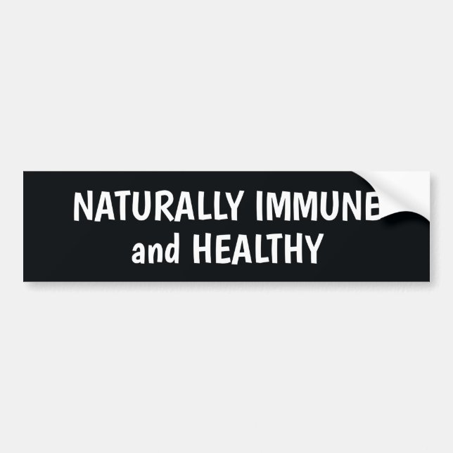 Immunspruta Bumper Sticker naturligt Bildekal (Framsidan)
