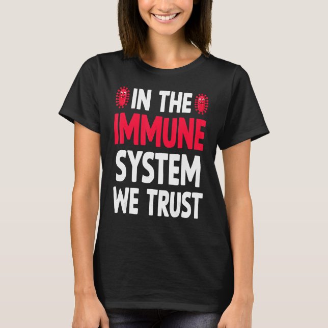 Immunsystemet - en sund person - stark immunitet t shirt (Framsida)
