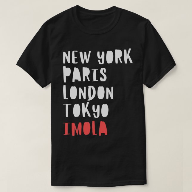 Imola City Älskare Italien Traveler Helgdagars Sou T Shirt (Design framsida)