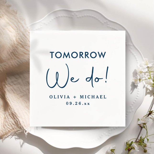 Imorgon gör vi en repetition av middagsblöjor pappersservett (Skapare uppladdad)