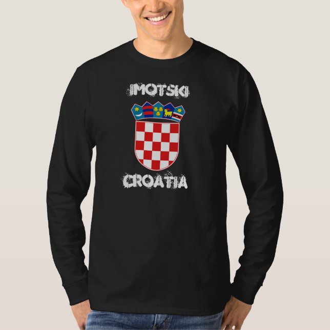 Imotski, Kroatien med jackande av arm T Shirt (Framsida)