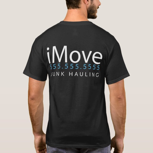 iMove. Soporåkare. SkräpborttagningsPromo Merch T Shirt (Baksida)