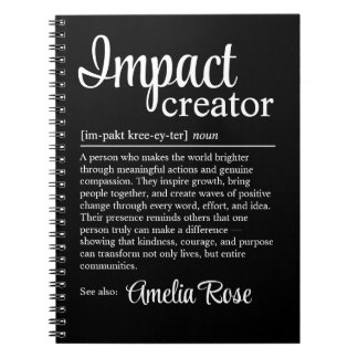 Impact Creator Definition Personalized Gift Anteckningsbok