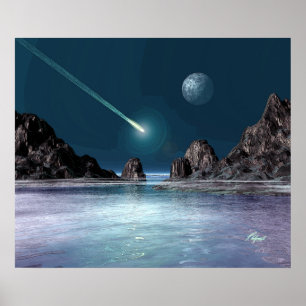 IMPACT Sci-Fi Retro Space Art Poster