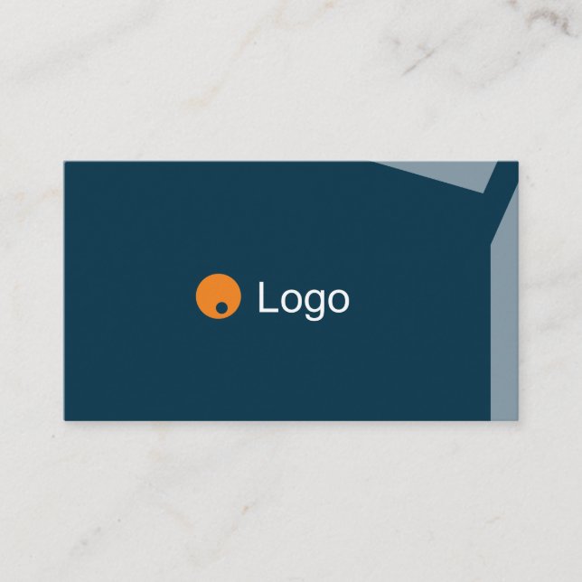 Impacty Blue Corporate Flat Shapes Visitkort (Framsida)