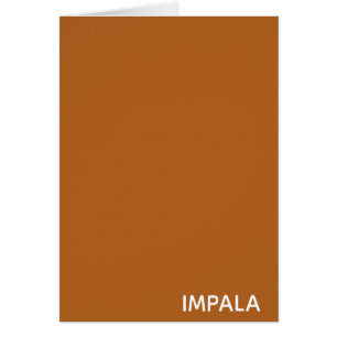 Impala brun färg namn hälsningskort