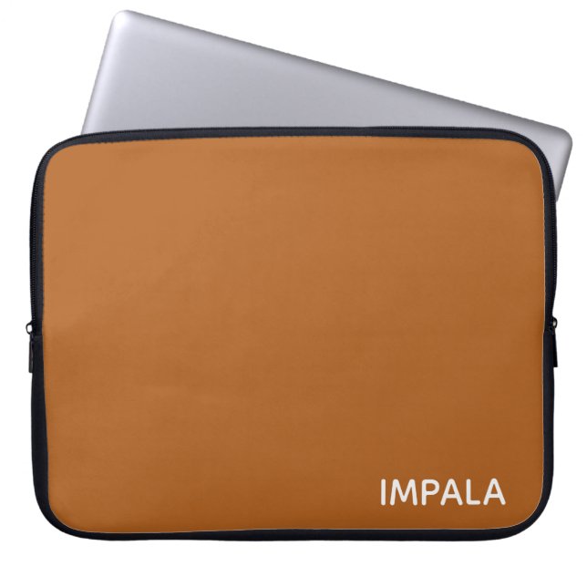 Impala brun färg namn laptop fodral (Framsidan)