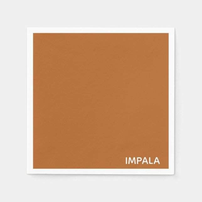 Impala brun färg namn pappersservett (Framsidan)