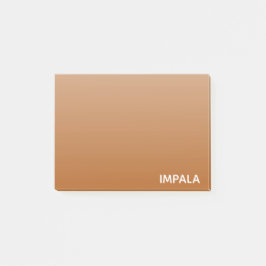 Impala brun färg namn post-it block