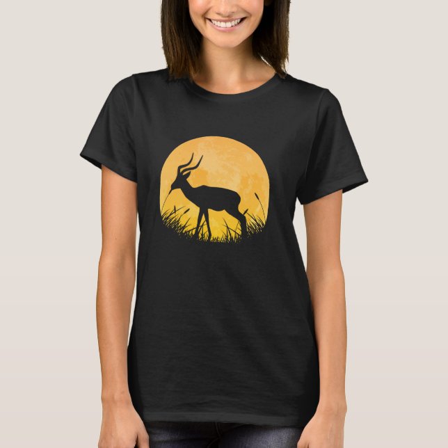 Impala Easy Halloween Outfit Antelope Ewe Måne Cos T Shirt (Framsida)