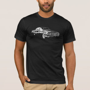 Impala för vitlineart '60 Chevy på den kulöra Tröja