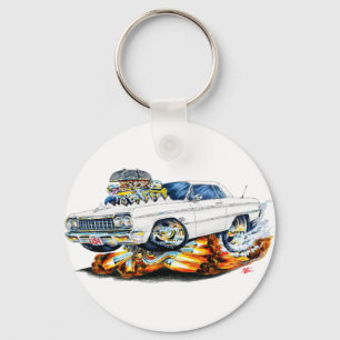 Impala White Car 1964 Nyckelring