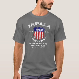 Impalaamerikanmuskel 1969 v3 t-shirt