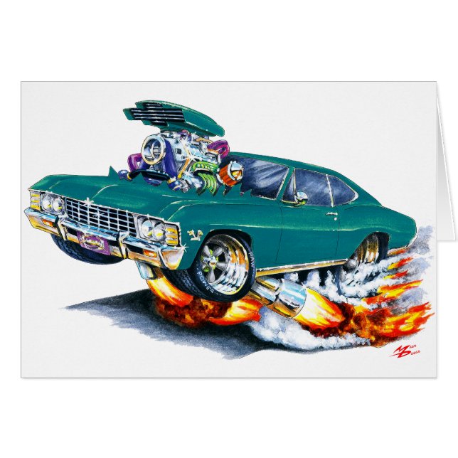 Impalakrickabil 1965-66 hälsningskort (Framsidan Horizontal)