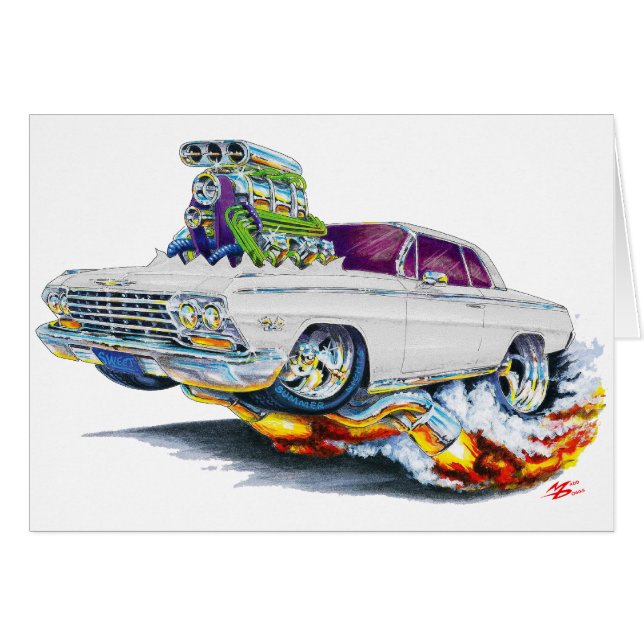 Impalavitbil 1962-63 hälsningskort (Framsidan Horizontal)