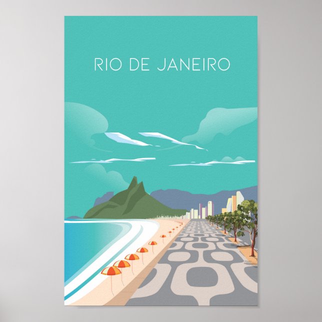 Impanema Rio de Janeiro Brasilien poster resor (Framsidan)