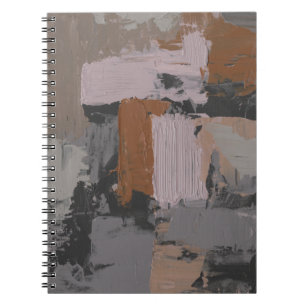 Impasto Abstrakt I Anteckningsbok Med Spiral