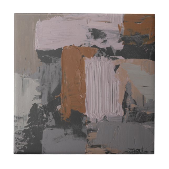 Impasto Abstrakt I Kakelplatta (Framsidan)