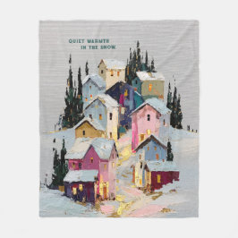Impasto Färgglatt Vinterby Snow Fleecefilt