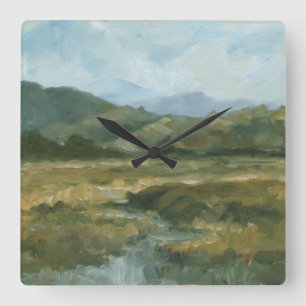 Impasto liggande III Fyrkantig Klocka