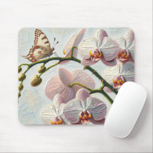 Impasto Paint Butterfly och Orchids Musmatta