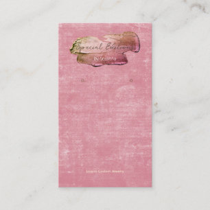 Impasto Paint Logotyp Rosa Velvet Earring Visning Visitkort