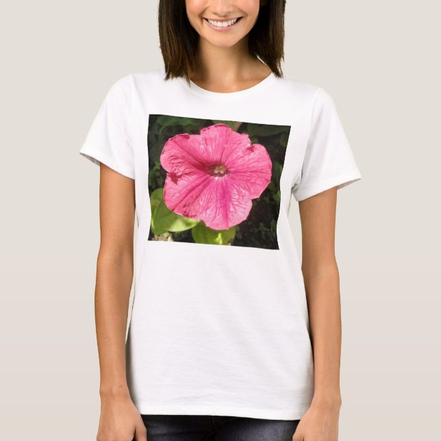 Impatiens Mörk Rosa Dam T Shirt (Framsida)