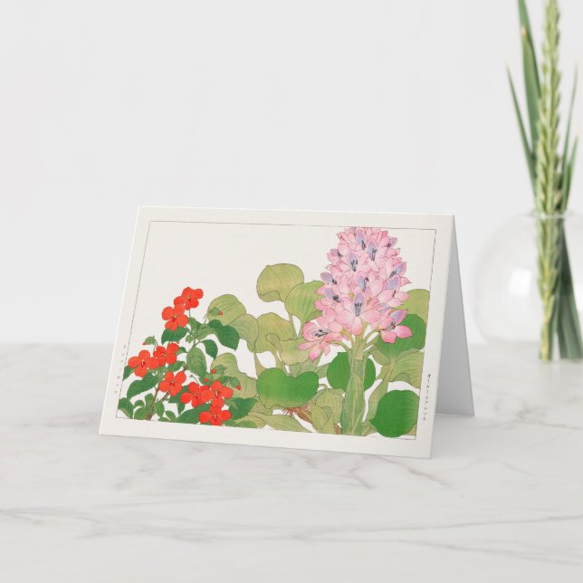 Impatiens, Vatten hyacint av Tanigami Konan Kort (Framsida)