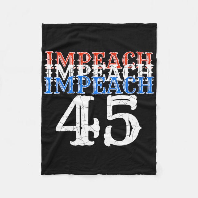 Impeach 45 Trumpmotstånd mot president Fleecefilt (Framsidan)