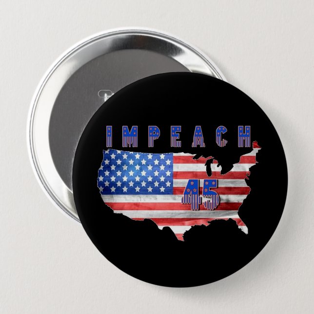 Impeach 45 United Stater Button Knapp (Framsida & baksida)