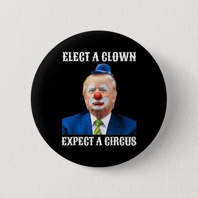 Impeach Anti-trump Välj en Clown Expect A Circus F Knapp (Framsida)