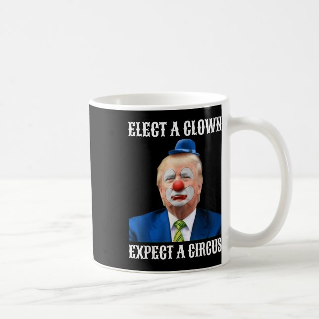 Impeach Anti-trump Välj en Clown Expect A Circus Kaffemugg (Höger)