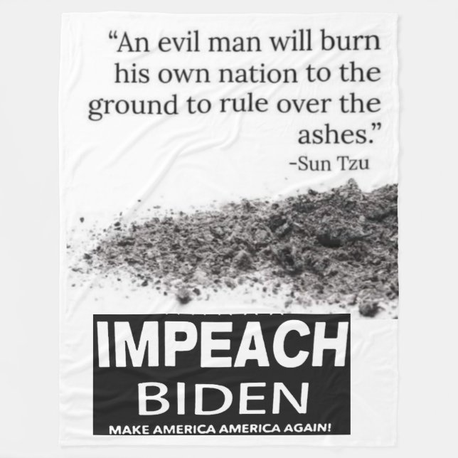 IMPEACH BIDEN FLEECEFILT (Framsidan)