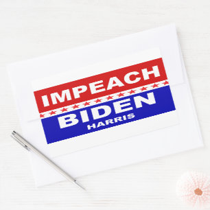 Impeach Biden Harris Rektangulärt Klistermärke