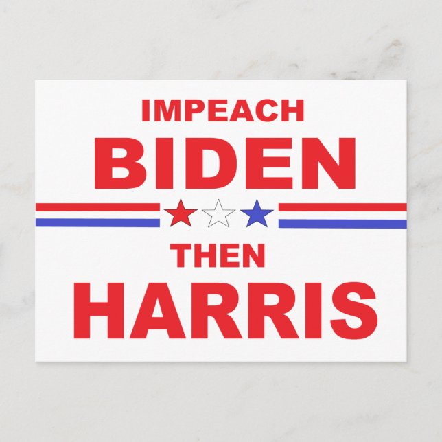 Impeach Biden Sen Harris Vykort (Framsida)