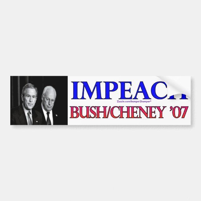 Impeach Bush/Cheney Bildekal (Framsidan)