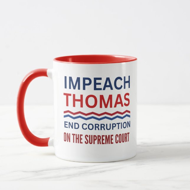 Impeach Clarence Thomas högsta domstol Mugg (Vänster)