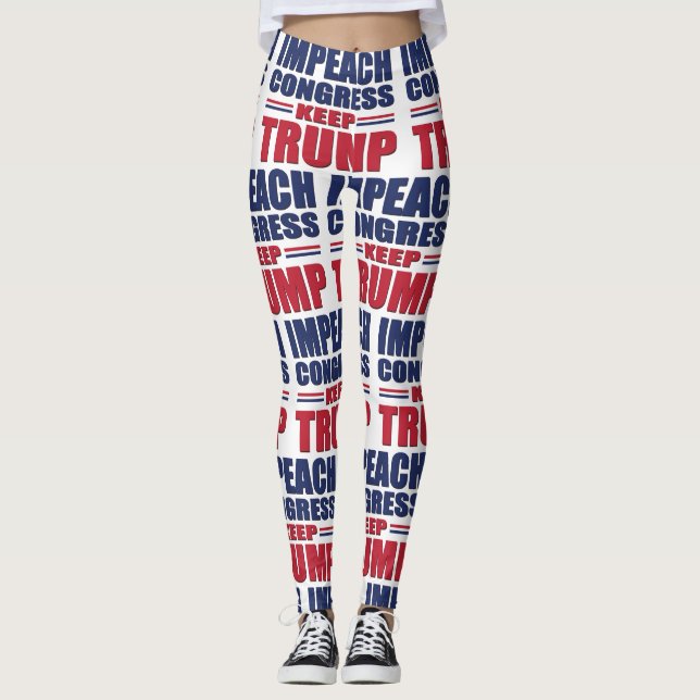 Impeach Congress and Behålla Trump Leggings (Framsida)