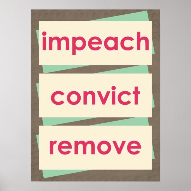 Impeach Convict Remove 1950s Style Poster (Framsidan)