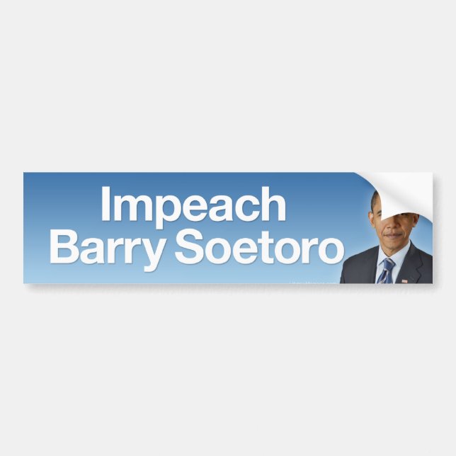 Impeach den Barry Soetoro bildekalet Bildekal (Framsidan)