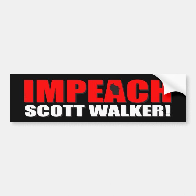 Impeach den Scott fotgängare Bildekal (Framsidan)