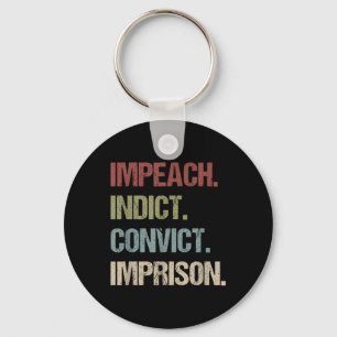 Impeach Indicate Convict Imfängelset Anti Trump Nyckelring