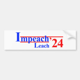 Impeach leach '24 stötfångare bildekal